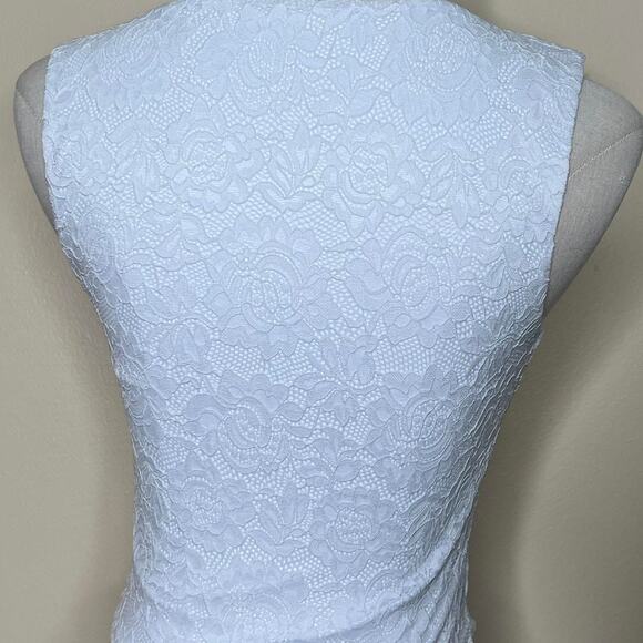 Vintage y2k white lace v neck tank top - Picture 5 of 6